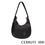 【CERRUTI 1881】義大利頂級小牛皮手提包/肩背包 CEBA05628M(黑色)