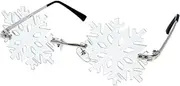 [TOGEVAL] Funny Christmas Glasses Snowflake Design Sunglasses Unbreakable Novelty Eyewear Festive Style
