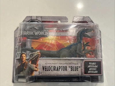 Velociraptor BLUE 2017 Attack Pack JURASSIC PARK WORLD Mattel MIB NEW