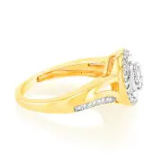 Luminesce Lab Grown 1/4 Carat Diamond Ring in 9ct Yellow Gold, P