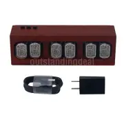 NiXie Clock Electronic Tube 6-Bit Digital LED Clock IN12 African Padauk os67