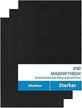 3 Sheets/Pack of 210 Magnetic Plates Self-Adhesive Magnets 20 x 20 mm Flexible Adhesive Magnets Magnetic Adhesive Pads Flat Magnets Magnetic Strips Magnetic Film Self-Adhesive Strong for Pictures