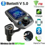 FM Transmitter Radio Bluetooth Compatible 5.0 Wireless Car USB Charger Handsfree