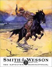 Smith & Wesson ~ 3" Vinyl Sticker ~ Revolver ~ Hunting ~ Western Americana