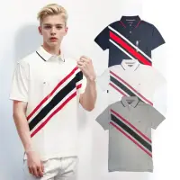 在飛比找momo購物網優惠-【Tommy Hilfiger】湯米 兩色 POLO衫 領子