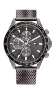 Tommy Hilfiger Men's Watch Miles Grey Dial Steel Mesh Bracelet Band 1792019 New