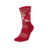 在飛比找PChome24h購物優惠-Nike 耐吉 長襪 Elite Christmas 紅 白