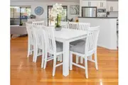 VI Coastal Solid Timber Dining Table with 8 Chairs Set