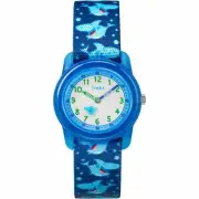 Timex TW7C13500, Kid's Time Machines Elastic Watch, Shark Themes, Time Teacher