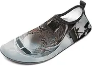 [BTCOWZRV] Water Shoes for Women Men Airplane Art Water Sports Shoes Slip-on Breathable Lightweight Athletic Aqua Sock