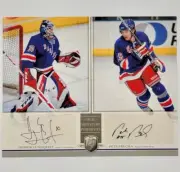 Henrik Lundqvist & Prucha signed 2006 UD Be A Player Portraits 8x10 card auto