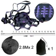 2.5M/2.8M/3M Tree Swing Hanging Hammock Straps Rope Heavy Duty Load Capacity Out