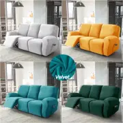 1 2 3 Seater Velvet Recliner Sofa Cover Elastic Split Sofa Slipcovers Covers