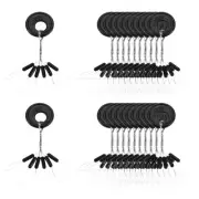 L Size Fishing Rubber Bobber Beads Stoppers 600 Pieces 6 in 1 Float Black