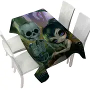 Eve and Rib Clockwork Fairy and Skeleton Tablecloth