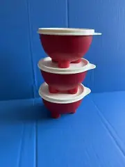 Tupperware Molcajete Salsa Server Set Of 3. Brand New.