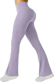 [FireSwan] Women's Flare Yoga Pants V Waist Flared Leggings High Waisted Bootcut Workout Pants Tummy Control