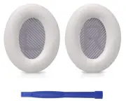 1 Pair of Professional Replacement Earpad Pads for Over-Ear Headphones,White