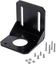 Black 42mm NEMA17 Stepper Motor Mounting Bracket with Screws, Alloy Steel L-Shape Fixed Seat, Stepper Motor Holder