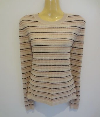 *DAVID LAWRENCE* GORGEOUS STRETCHY TEXTURAL STRIPE VISCOSE JUMPER sz14 NWT!