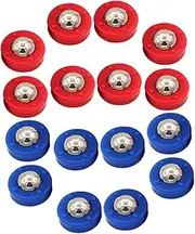 SUPVOX 32pcs Mini Shuffleboard Replacement Tabletop Accessories Set Mini Sports Balls Rollers for Shuffleboard Curling Football Games