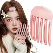 Hair Volume Clip for Fluffy Bangs, Wind Shaping Styling Comb for Men and Women, No Crease Hair Lifting Clips for a Puffy Lazy Hairstyle, Volumizing Root Lifting Comb (Pink, 1Pcs)