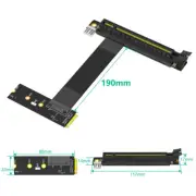 M.2 NGFF Key M to PCI-e 16x Graphics Card Riser Adapter Card Left Direction