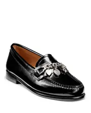 G. h.bass Women's Whitney Apron Toe Charm Embellished Loafers