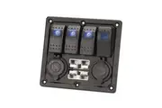 TechBrands Illuminated Switch Panel With USB & Battery Plugs - 4-Way