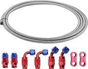 AN8 Fuel Line Kit 15.09ft Vacuum Hose Automotive Fuel Hose with Adapters 1 Set
