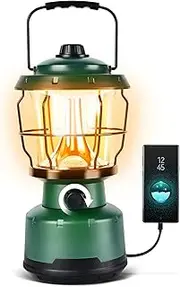 LED Camping Lantern, Rechargeable Batteries Powered Lanterns 2500LM, Water Resistant Emergency Lantern for Power Outage, Hurricane, Hiking
