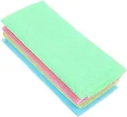 4pcs Long Back Foam Bath Towel 4pcs Bathroom Bath Towels Extra Large Body Brush Use Exfoliating Towel Washcloths Cleansing Gentle Microfiber Shower Scrub Nylon