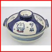 Banko Ware Manekineko Donabe Earthenware Clay Pot 2400ml Size Japan New
