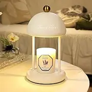 Candle Warmer Lamp with Timer, Dimmable Candle Lamp Warmer Electric Candle Warmer Compatible with Small and Large Scented Candles, Candle Melter for Bedroom Home Decor Gifts for Mom (White)