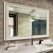 60x80cm Modern Wall Mirror with Explosion-Proof Glass - Lightweight PS Frame, Shatterproof Design for Bathroom, Bedroom & Small Spaces - High Precision Reflection, Space-Saving Wall Mounted​