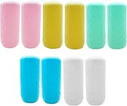 Silicone Bottle Covers Elastic Sleeves for Leak Proofing Mix Color,10 Pack Cruise Ship Essentials,Travel Accessories Luggage for Women Men,Leak Proofing, Fit Most Travel Size Bottles Toiletries