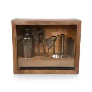 PICNIC TIME Old Fashioned Bar Set Professional Bartender Kit Cocktail Shaker ...