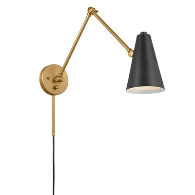 Sylvia 9" Wall Sconce in Natural Brass