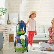 Bopeep 16''13'' 2PCS Kids Luggage Set Travel Suitcase Child Bag Backpack Jungle