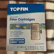 Top Fin Element Filter Cartridges with carbon 6 pack new in sealed package!!