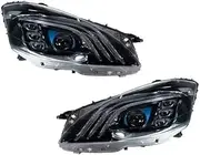 Compatible For Benz S-Class W221 S250 S280 S30 S320 S350 2006-2013 Car Front Lamps Assembly LED Bifocal Lens Auto Headlights Accessories(For 06-09 Type A)