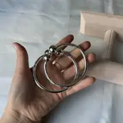 Huge Ball Ends West Indian Bangles .925 Sterling Silver (Pair) (MADE IN USA)