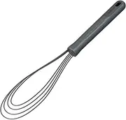 Zyliss Flat Whisk - Beluga Grey | 30cm x 7cm | Eco-Friendly Handle Made from 50% Sustainable Wheat Straw | Heat-Resistant Silicone Head 240°C | Scratch-Resistant Design Perfect for Non-Stick Cookware