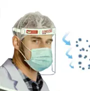 100 UNITS - KP iSafe (TM) Face Shield Anti Fog, Full Face Protection & Reusable