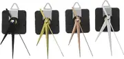 OATIPHO Clock Movement Set DIY Wall Clock Mechanism Kit 4 Sets of Plastic Silent Sweep Replacement