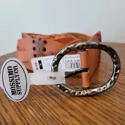 Mossimo Braided Belt, New. Camel Color.