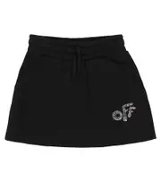 [Off-White Kids] Off-White Kids Embellished cotton jersey skirt Y 12 black