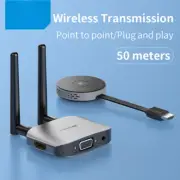 Video Transmitter & Receiver Extender Display Adapter Dongle for TV Projector