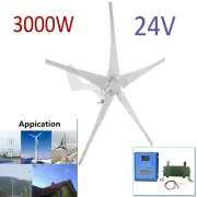 24V 3KW Wind Turbine Generator Solar With MPPT Charge Controller Regulator Kit