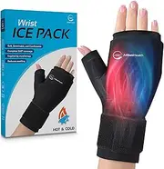 Wrist Ice Pack Wrap - Hot and Cold Gel Thumb & Hand Ice Pack Glove for Arthritis Relief | Microwavable & Freezer Safe, Dual Therapy for Carpal Tunnel, Tendonitis, Swelling, Targeted Relief for Hand